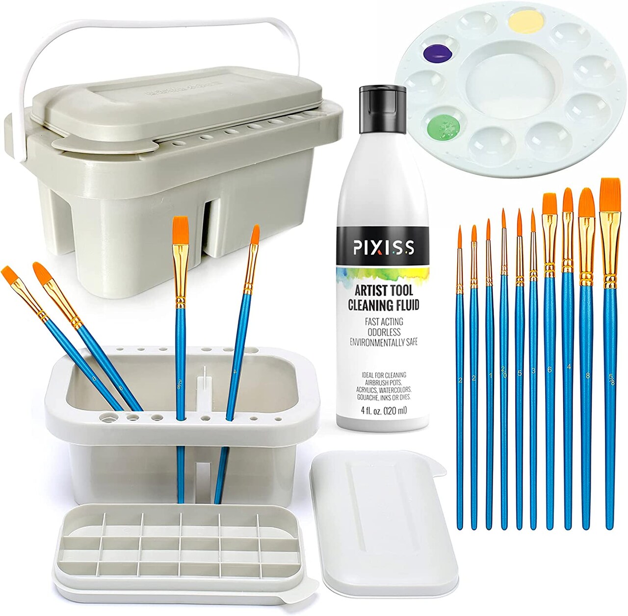 Pixiss Paint Brush Cleaner Basin Bundle